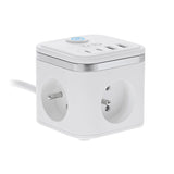 T'NB 7-in-1 Power Strip - 3 x Outlets / 2 x USB-C / 2 x USB-A - White