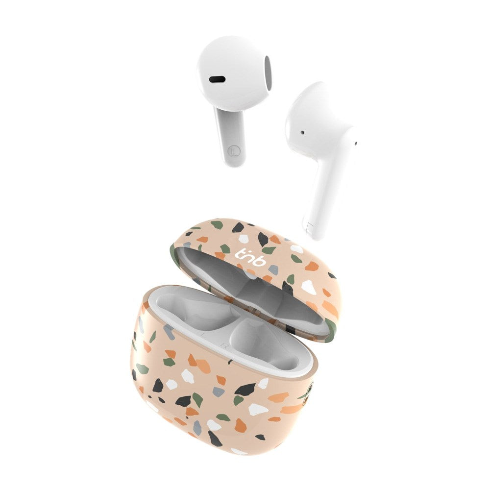 T'NB EXCLUSIV' Wireless In-Ear Headphones with Charging Case - Terrazzo
