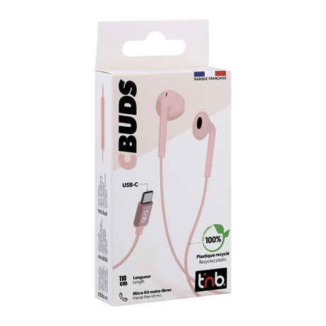 T'NB C-SOUND In-Ear Headphones - USB-C - Pink
