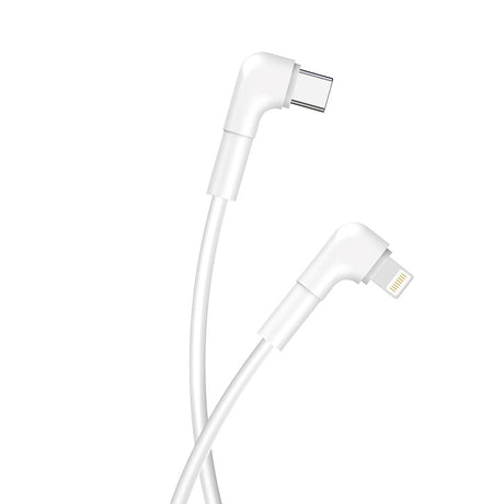 Maxlife USB-C to Lightning Angled Cable 27W - 1m - White