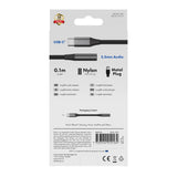 X2O Longlife USB-C to 3.5mm AUX Audio Adapter - 0.1m - Black