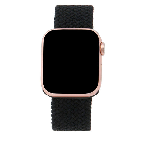 Apple Watch (42/44/SE/45/46/49mm) Elastic Fabric Smartwatch Strap - Size S - Black