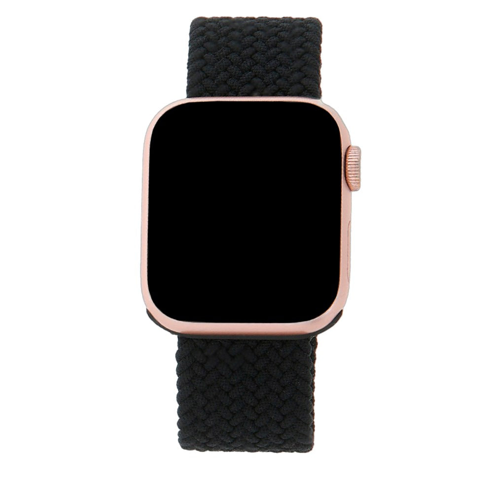 Apple Watch (38/40/SE/41/42mm) Elastic Fabric Smartwatch Strap - Size L - Black