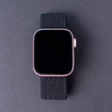 Apple Watch (42/44/SE/45/46/49mm) Elastic Fabric Smartwatch Strap - Size S - Black