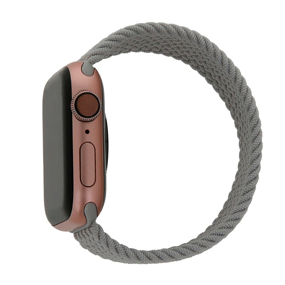 Apple Watch (42/44/SE/45/46/49mm) Elastic Fabric Smartwatch Strap - Size XS - Grey