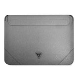 Guess Protective MacBook Sleeve 13 "/ 14" (33 x 23 Cm) - Saffiano Triangle - Silver