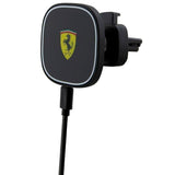 Ferrari Magnetic Car Holder with 15W Wireless Charging for Ventilation - MagSafe Compatible - Black