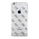 Guess iPhone 6/6s Signature Heard. Transparent TPU Case Silver