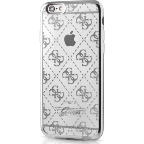 Guess iPhone 6/6s Signature Heard. Transparent TPU Case Silver