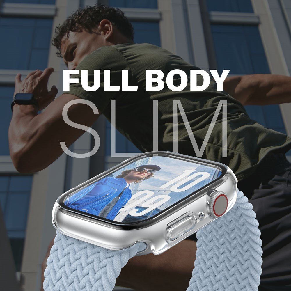 PanzerGlass Apple Watch 10 (42mm) Snappie Full Body Slim Case with Built-in Screen Protector - Transparent