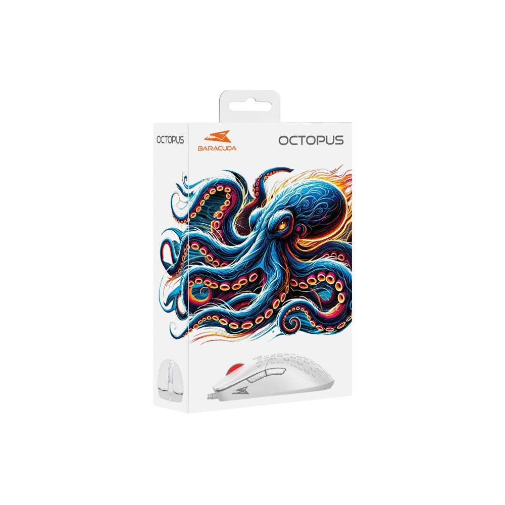 Baracuda OCTOPUS Gaming Mouse - 6D / 3600 DPI - White