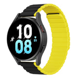 Smartwatch Strap 20mm Dux Ducis LD-Series Magnetic Silicone Strap - Black / Yellow