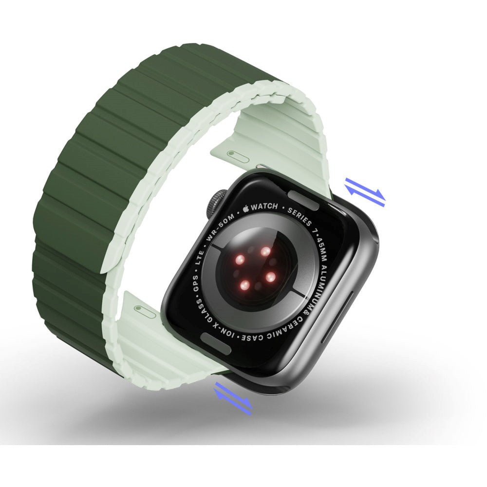 Dux Ducis Apple Watch (38/40/SE/41/42mm) LD-Series Magnetic Silicone Strap - Green