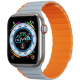 Dux Ducis Apple Watch (38/40/SE/41MM) LD-Series Magnetic Silicone Strap - Grey / Orange