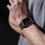 Dux Ducis Apple Watch (38/40/SE/41/42mm) LD-Series Magnetic Silicone Strap - Black / Orange