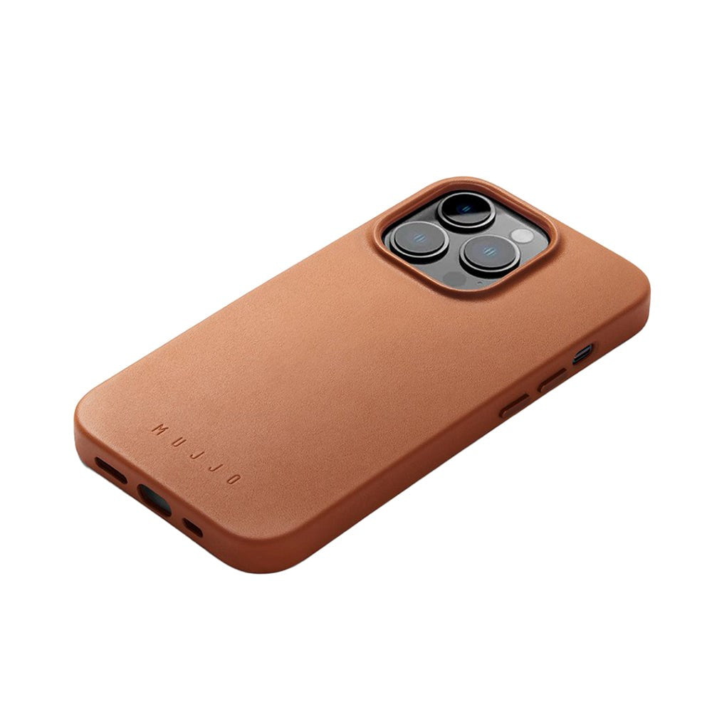 Mujjo iPhone 14 Pro Max Leather Case - MagSafe Compatible - Brown