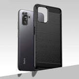 Xiaomi Redmi Note 10 5G Tech-Protect Flexible Plastic Carbon Case - Black