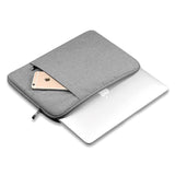 Tech-Protect Fabric Laptop Sleeve 13-14" w. Extra Pocket (33 x 24 cm) - Light Grey