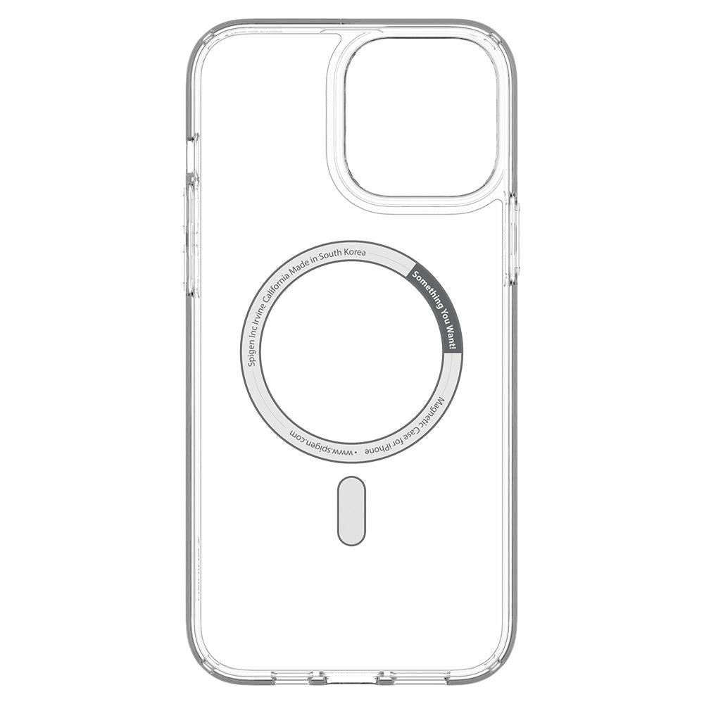 iPhone 13 Pro Max Spigen Ultra Hybrid Case - MagSafe Compatible - Transparent / Grey