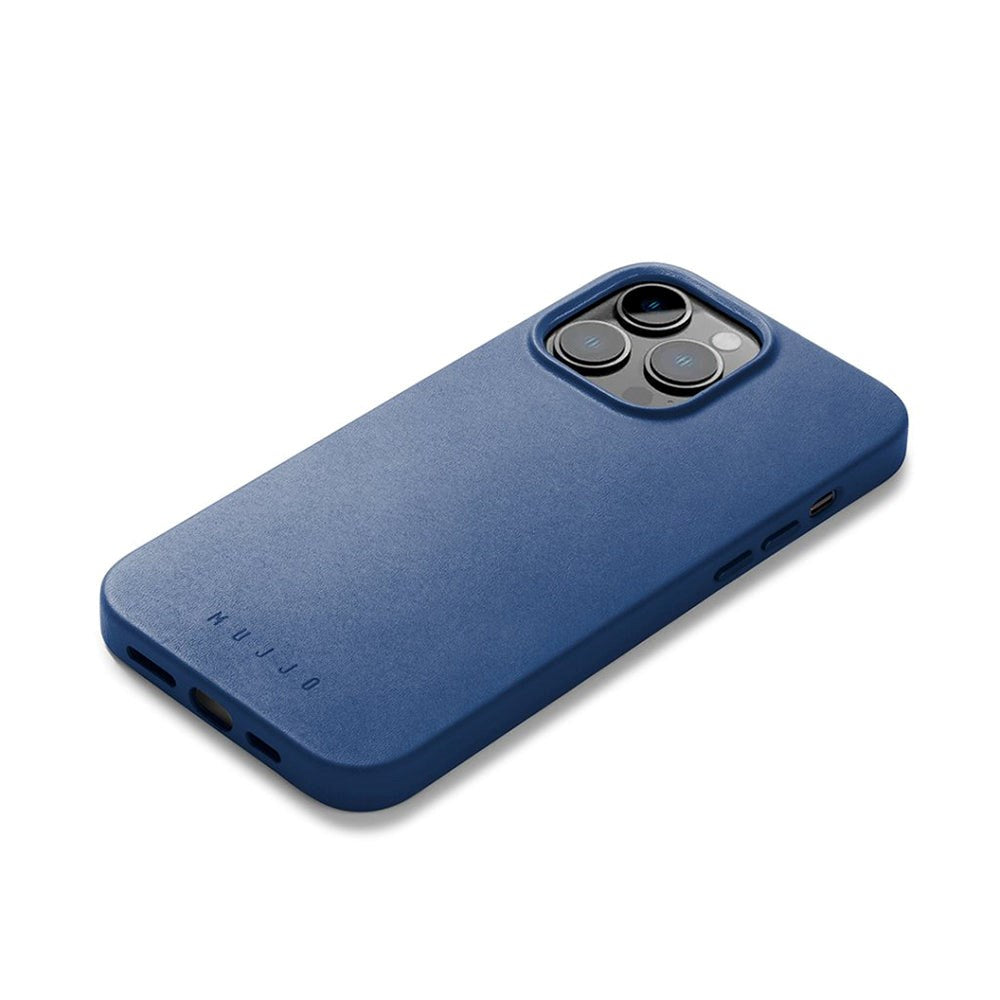 Mujjo iPhone 14 Pro Max Leather Case - MagSafe Compatible - Blue