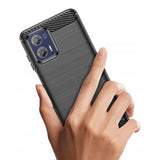 Motorola Moto G73 Tech-Protect Flexible Plastic Carbon Case - Black