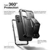 Samsung Galaxy A54 (5G) Tech-Protect Kevlar Pro Hard Plastic Case w. Screen Protector & Kickstand - Black