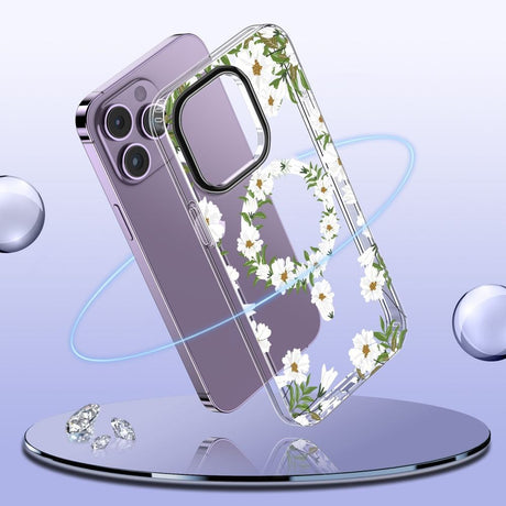 iPhone 15 Pro Tech-Protect MagMood Case  - MagSafe Compatible - Spring Daisy