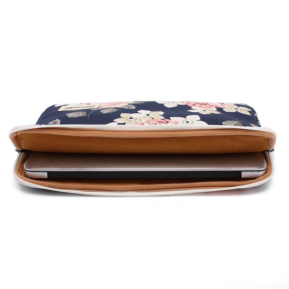 Canvaslife MacBook 15" / PC 15-16" Sleeve (37.5 x 26.5 cm) - Navy Rose