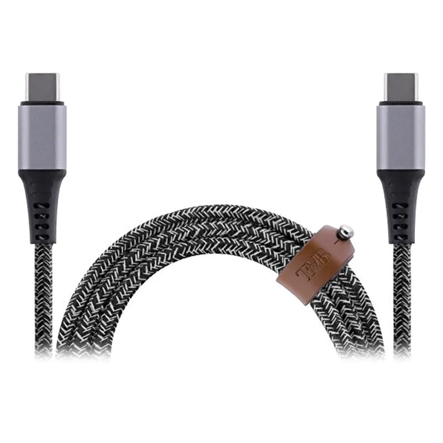 T'NB (5A/60W) Braided USB-C to USB-C Cable 1.5 meters - Black