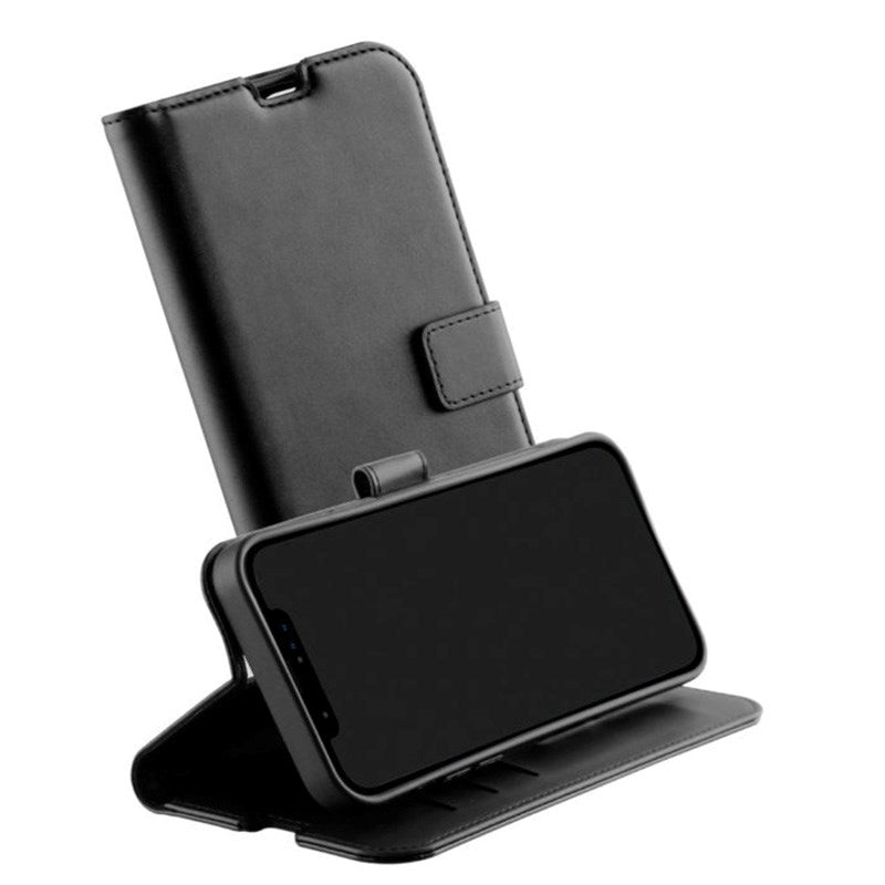 iPhone 14 Pro Vivanco Classic Wallet Vegan Leather Case with Wallet - Black