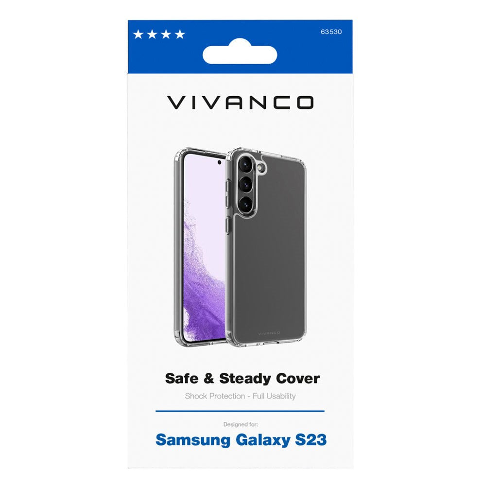 Samsung Galaxy S23 Vivanco Safe & Steady Case - Transparent