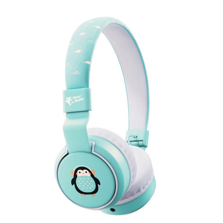 Planet Buddies Bluetooth On-Ear Children's Headset - Light Blue / Penguin