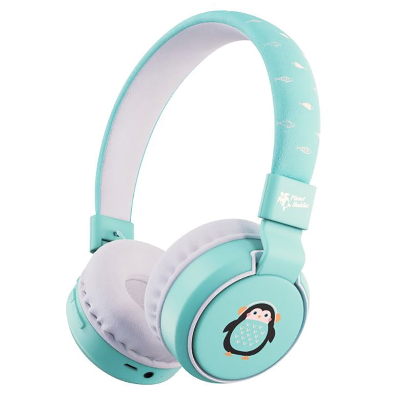 Planet Buddies Bluetooth On-Ear Children's Headset - Light Blue / Penguin