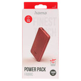 HAMA 15W PowerBank - 1 x USB-C / 1 x USB-A - 10,000 mAh - Chili Red