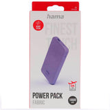 HAMA 15W PowerBank - 1 x USB-C / 1 x USB-A - 10,000 mAh - Purple