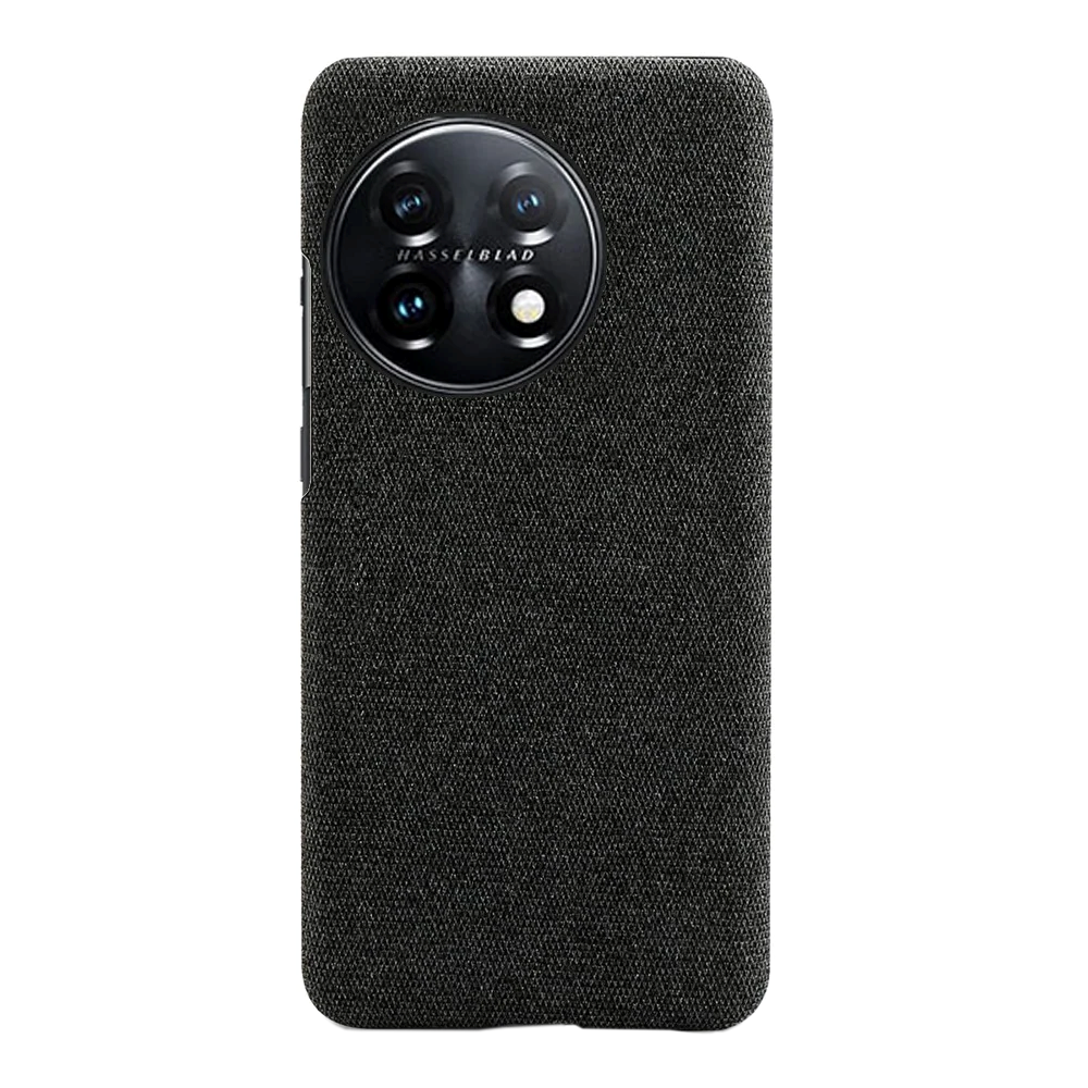 OnePlus 11 Fabric Plastic Case - Black