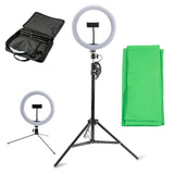 4smarts LoomiPod Selfie Tripod w. LED Ring Light, Green Screen & Storage Bag