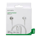 4smarts In-Ear Stereo Headset Melody 2 w. Lightning 1,2m - White