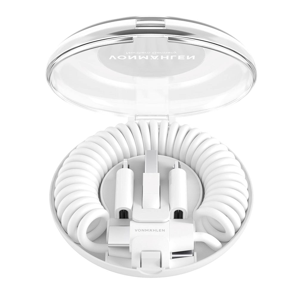 VONMÄHLEN Allroundo C 6-in-1 -15W Cable 0.75m Lightning / USB-C / Micro USB / UBS-A - White