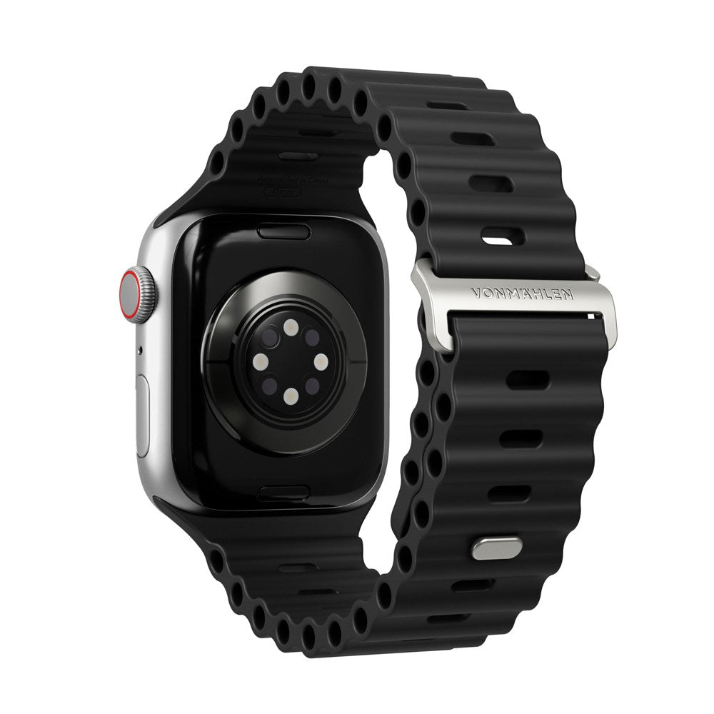 Vonmählen Apple Watch (38/40/SE/41/42mm) Wave Band 2 Recycled Silicone Strap - Black