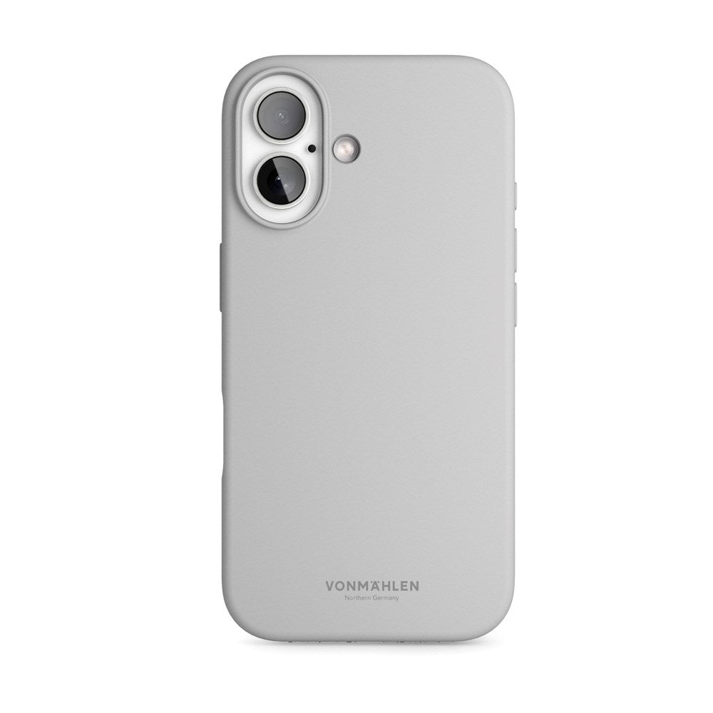 Vonmählen iPhone 16 Eco Silicone Case - MagSafe Compatible - Light Grey