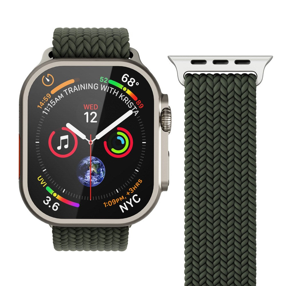 Vonmählen Apple Watch (42/44/45/SE/46/49mm) Woven Loop Nylon Watch Strap - Olive