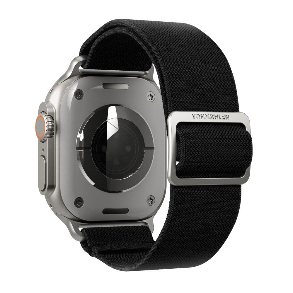 Vonmählen Apple Watch (42/44/SE/45/46/49mm) Classic Nylon Loop Watch Strap - Black