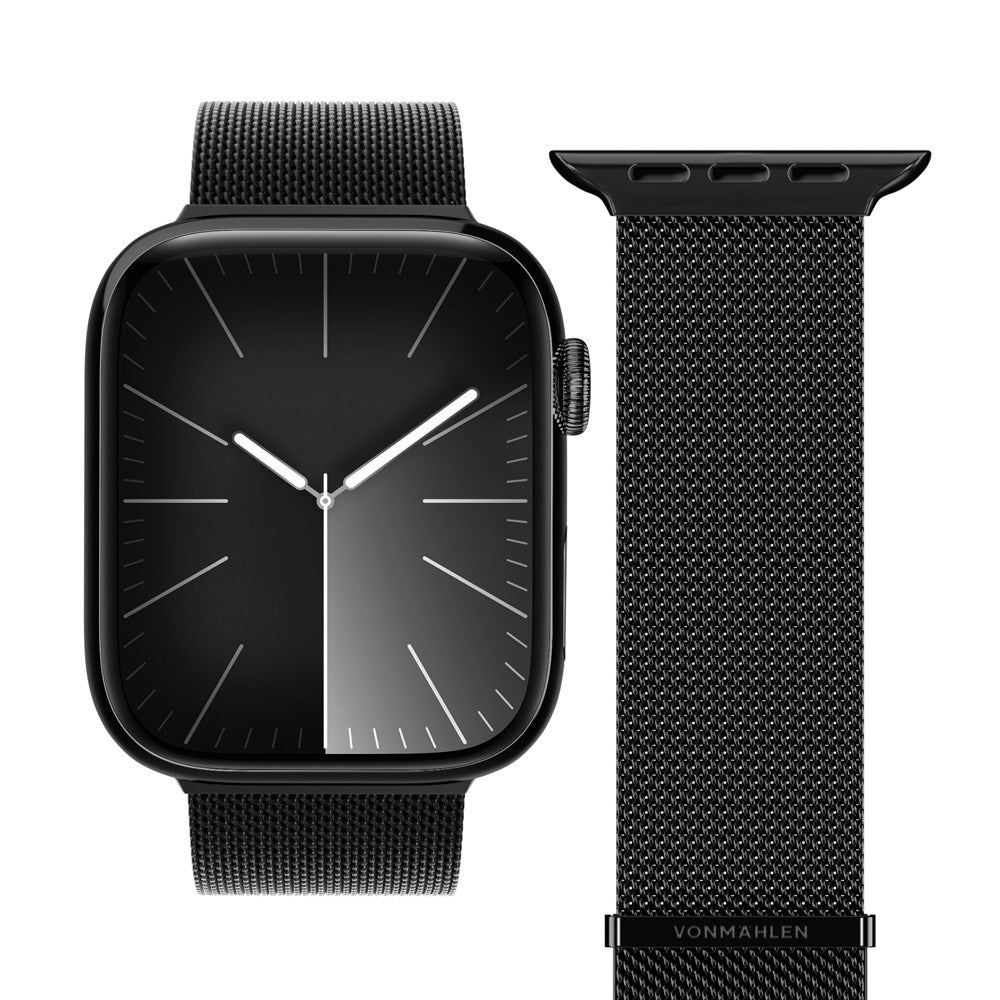 Vonmählen Apple Watch (38/40/SE/41/42mm) Milanese Loop 2 Stainless Steel Strap - Black