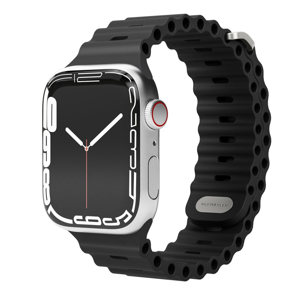 Vonmählen Apple Watch (42/44/SE/45/46/49mm) Wave Band 2 Recycled Silicone Strap - Black