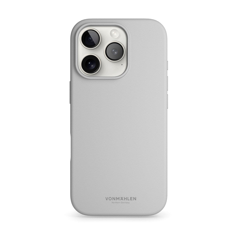 Vonmählen iPhone 16 Pro Eco Silicone Case - MagSafe Compatible - Light Grey