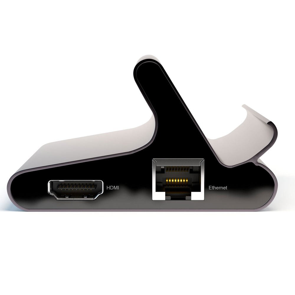 4smarts 7-in-1 USB-C Hub Universal Stand for Mobile & Tablet - Grey