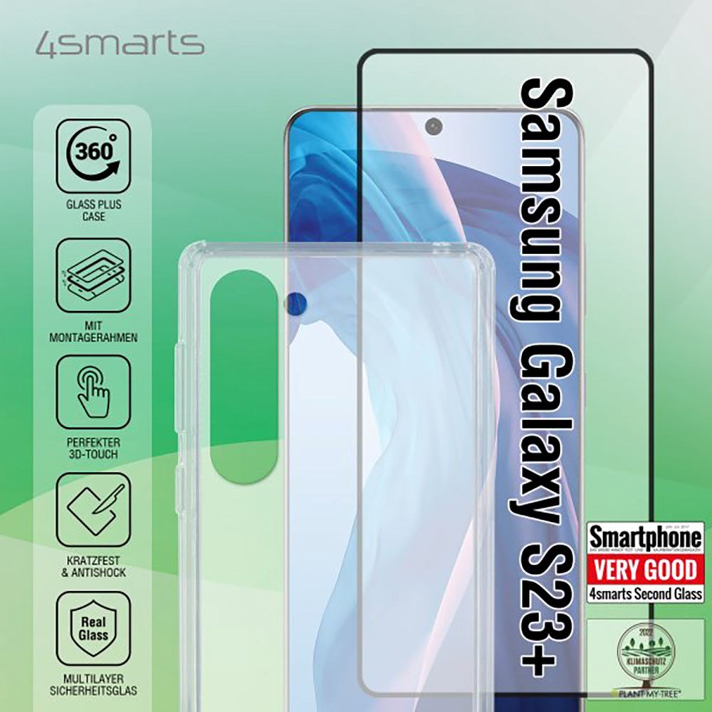 Samsung Galaxy S23+ (Plus) 4smarts Second Glass X-Pro 360° Protection Set (Case + Screen Protector)