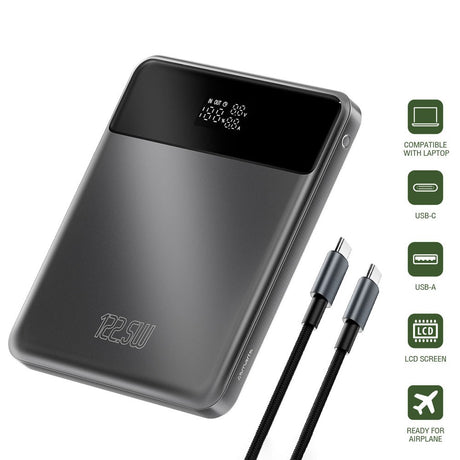 4smarts Enterprise Slim 20.000mAh Powerbank - 122.5W - Grey
