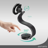 4smats Magnetic Flex - Magnetic Mobile Phone Holder for Car - Black